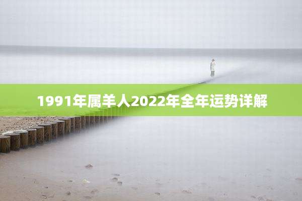 1991年属羊人2022年全年运势详解