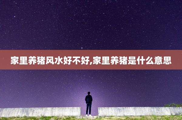 家里养猪风水好不好,家里养猪是什么意思