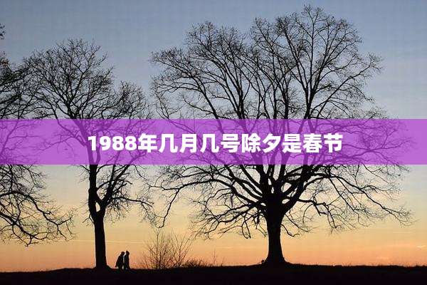 1988年几月几号除夕是春节