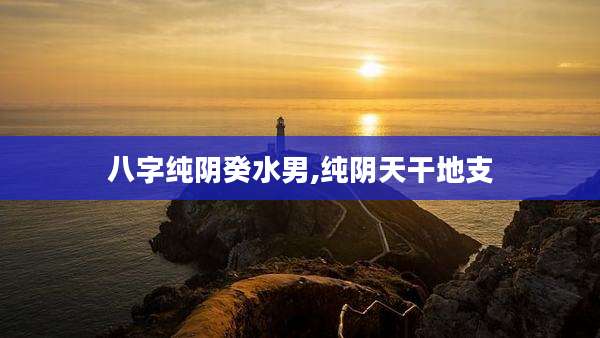 八字纯阴癸水男,纯阴天干地支
