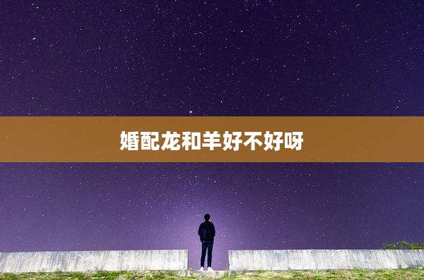婚配龙和羊好不好呀