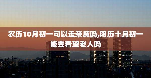 农历10月初一可以走亲戚吗,阴历十月初一能去看望老人吗