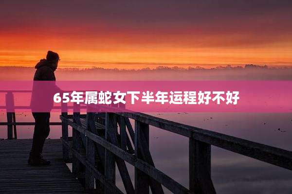 65年属蛇女下半年运程好不好