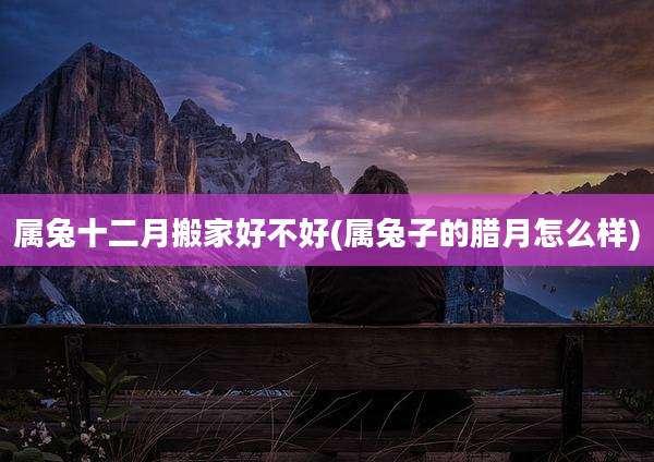 属兔十二月搬家好不好(属兔子的腊月怎么样)