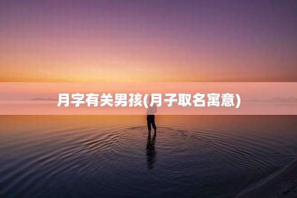 月字有关男孩(月子取名寓意)