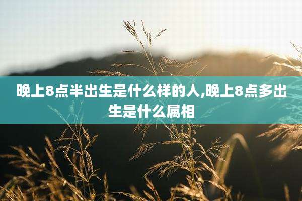晚上8点半出生是什么样的人,晚上8点多出生是什么属相