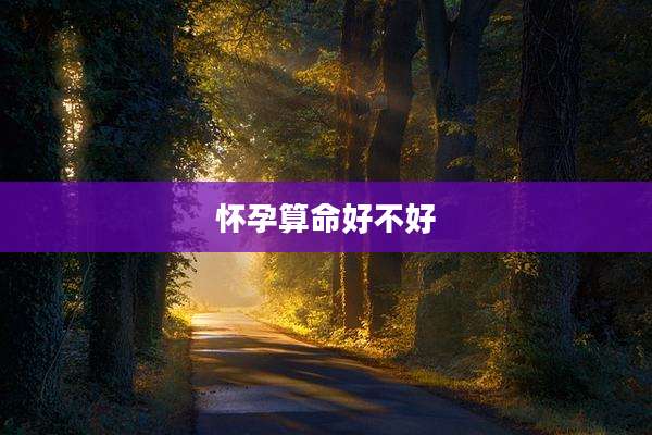 怀孕算命好不好