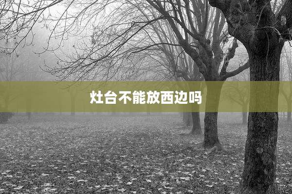 灶台不能放西边吗