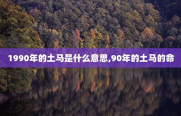 1990年的土马是什么意思,90年的土马的命