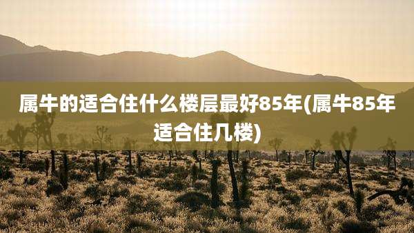 属牛的适合住什么楼层最好85年(属牛85年适合住几楼)