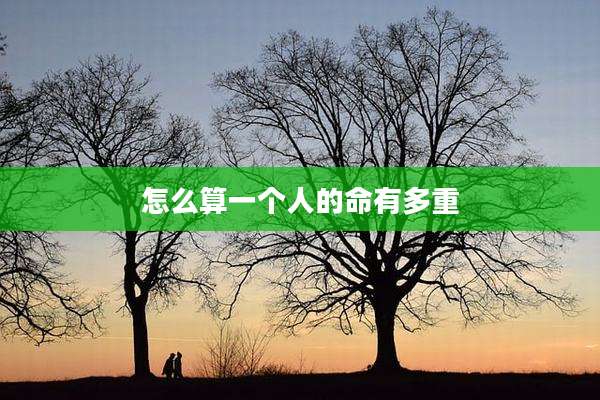 怎么算一个人的命有多重