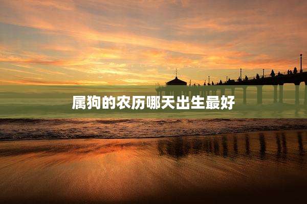 属狗的农历哪天出生最好