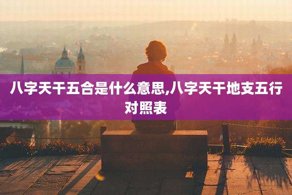 八字天干五合是什么意思,八字天干地支五行对照表