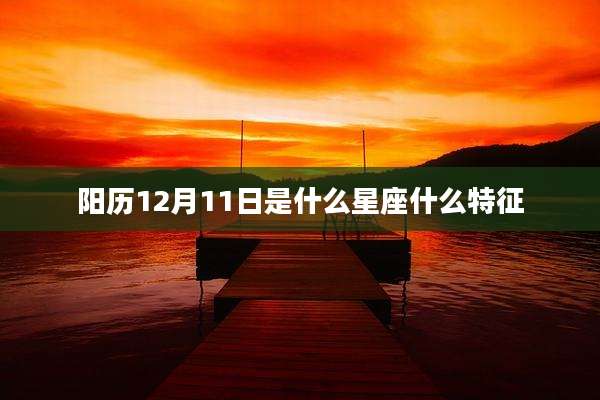 阳历12月11日是什么星座什么特征