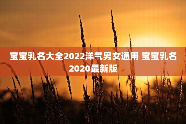 宝宝乳名大全2022洋气男女通用 宝宝乳名2020最新版