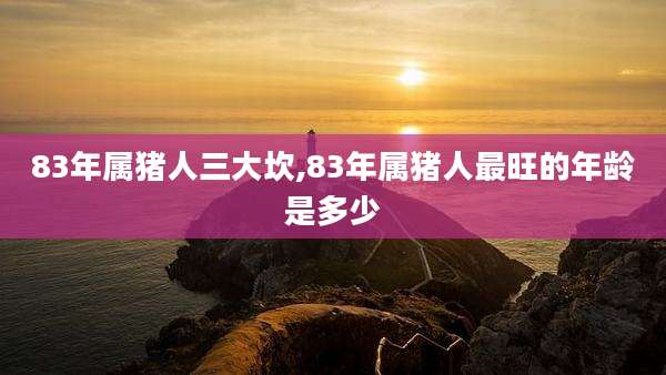 83年属猪人三大坎,83年属猪人最旺的年龄是多少
