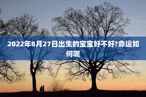 2022年8月27日出生的宝宝好不好?命运如何呢