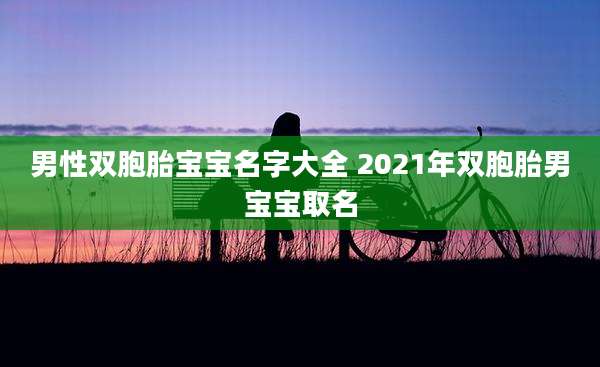 男性双胞胎宝宝名字大全 2021年双胞胎男宝宝取名