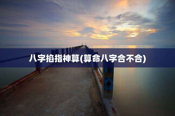 八字掐指神算(算命八字合不合)