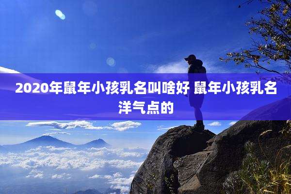 2020年鼠年小孩乳名叫啥好 鼠年小孩乳名洋气点的