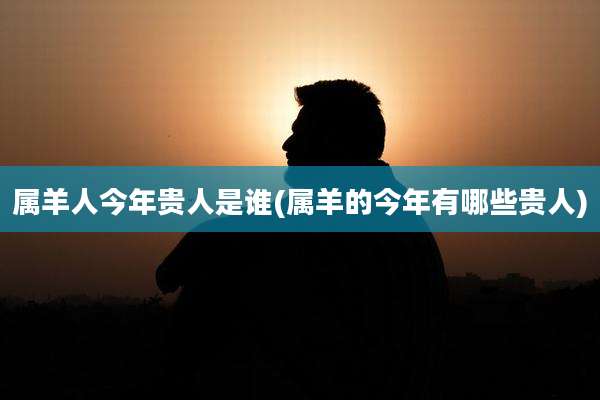 属羊人今年贵人是谁(属羊的今年有哪些贵人)