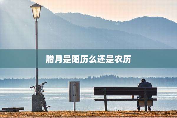腊月是阳历么还是农历