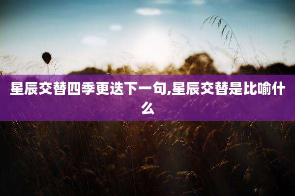 星辰交替四季更迭下一句,星辰交替是比喻什么