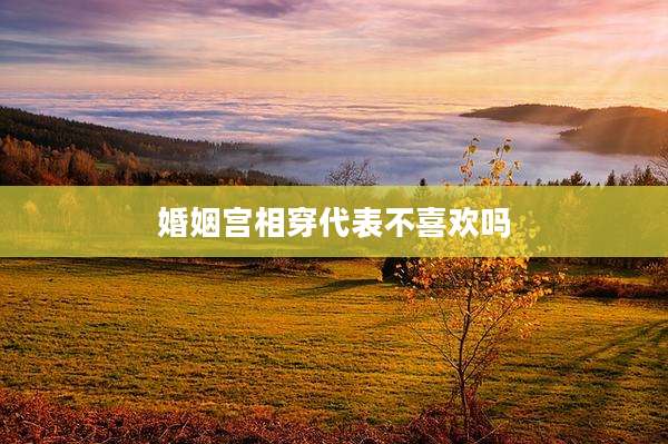 婚姻宫相穿代表不喜欢吗