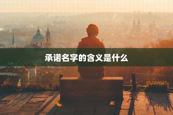 承诺名字的含义是什么