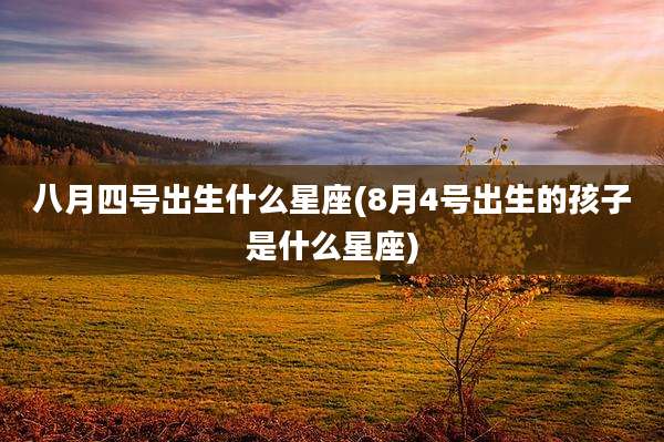 八月四号出生什么星座(8月4号出生的孩子是什么星座)