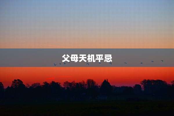 父母天机平忌