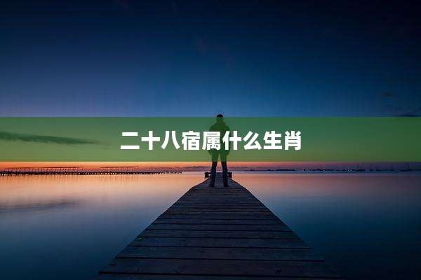 二十八宿属什么生肖