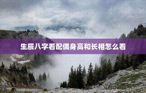 生辰八字看配偶身高和长相怎么看