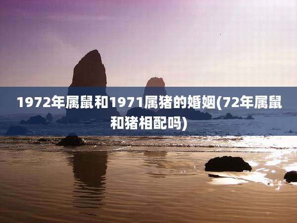 1972年属鼠和1971属猪的婚姻(72年属鼠和猪相配吗)