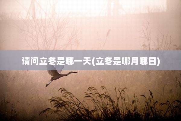 请问立冬是哪一天(立冬是哪月哪日)