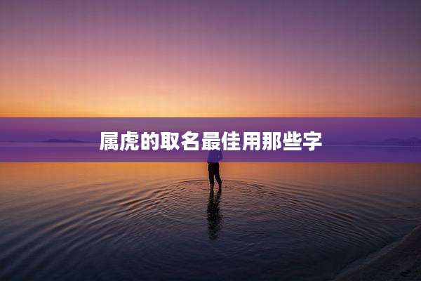 属虎的取名最佳用那些字
