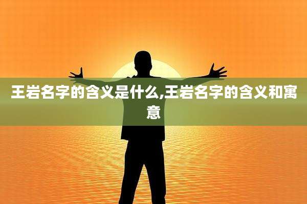 王岩名字的含义是什么,王岩名字的含义和寓意