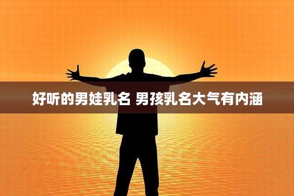 好听的男娃乳名 男孩乳名大气有内涵