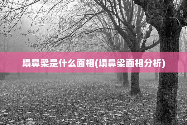 塌鼻梁是什么面相(塌鼻梁面相分析)