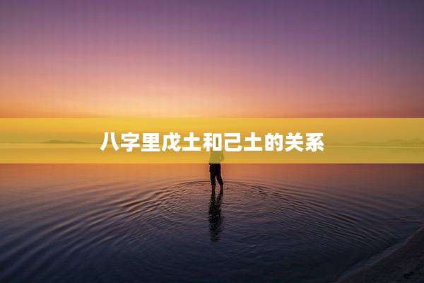 八字里戊土和己土的关系