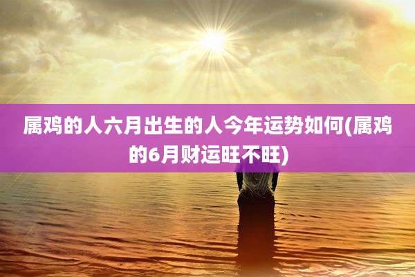 属鸡的人六月出生的人今年运势如何(属鸡的6月财运旺不旺)