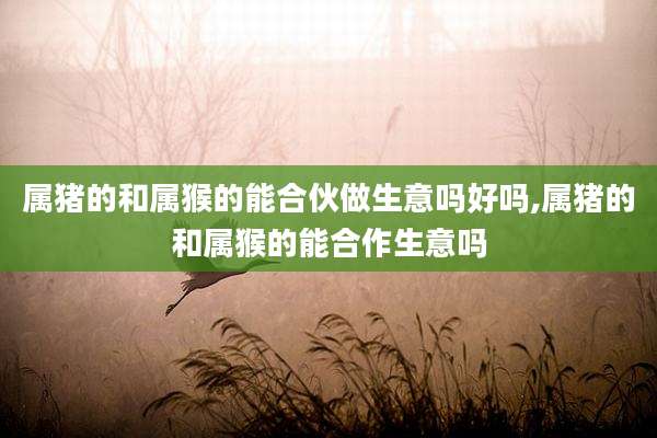 属猪的和属猴的能合伙做生意吗好吗,属猪的和属猴的能合作生意吗
