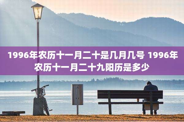 1996年农历十一月二十是几月几号 1996年农历十一月二十九阳历是多少