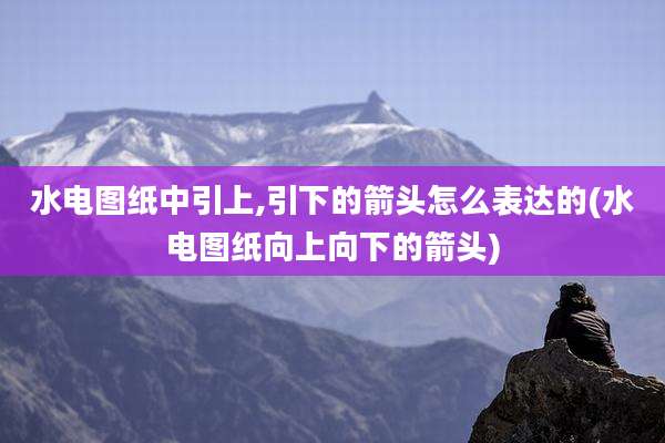 水电图纸中引上,引下的箭头怎么表达的(水电图纸向上向下的箭头)