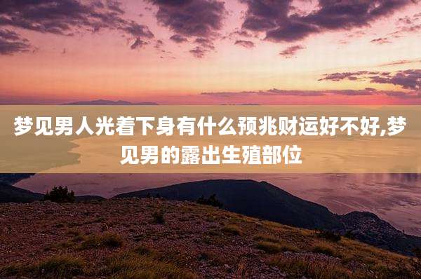 梦见男人光着下身有什么预兆财运好不好,梦见男的露出生殖部位