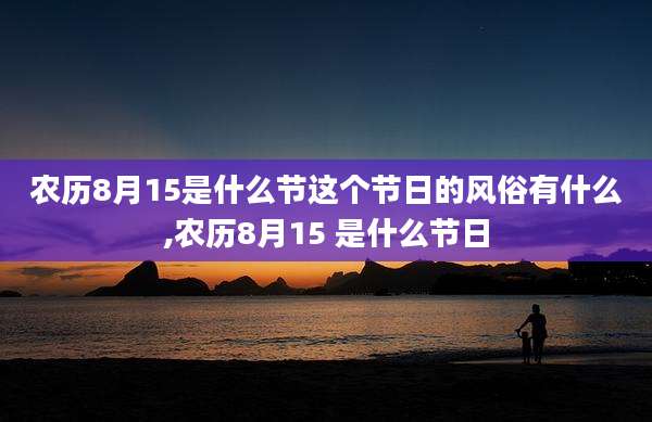 农历8月15是什么节这个节日的风俗有什么,农历8月15 是什么节日