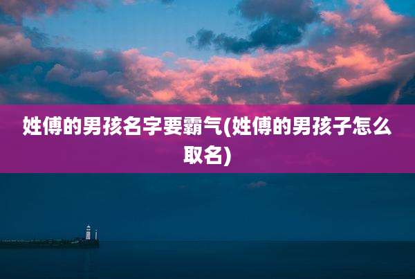 姓傅的男孩名字要霸气(姓傅的男孩子怎么取名)