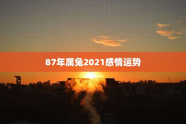 87年属兔2021感情运势