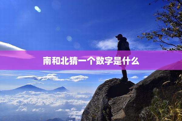南和北猜一个数字是什么