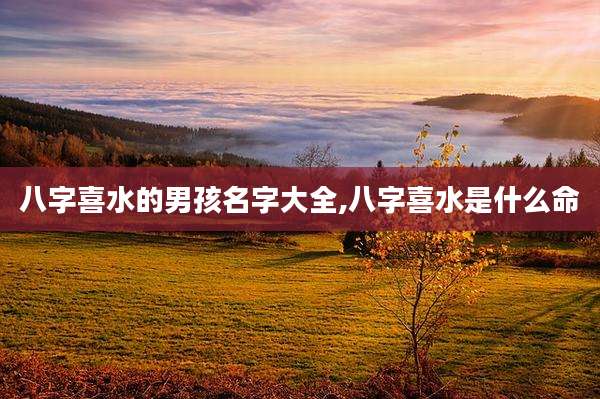 八字喜水的男孩名字大全,八字喜水是什么命